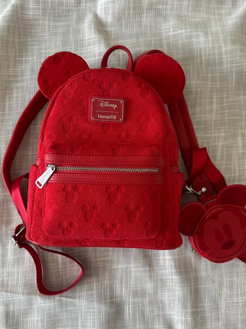 Disney Loungefly Mickey Red Backpack + Coin Purse
